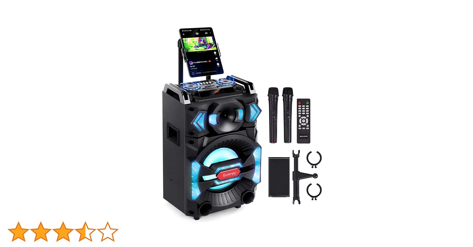 【未使用品】Euterpy スピーカーセット Q101H 路上ライブ イベント用 Amazon | ワイヤレスマイクスピーカーセット 路上ライブ カラオケ